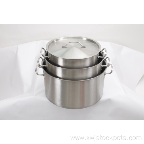 Polished stainless steel Stockpot